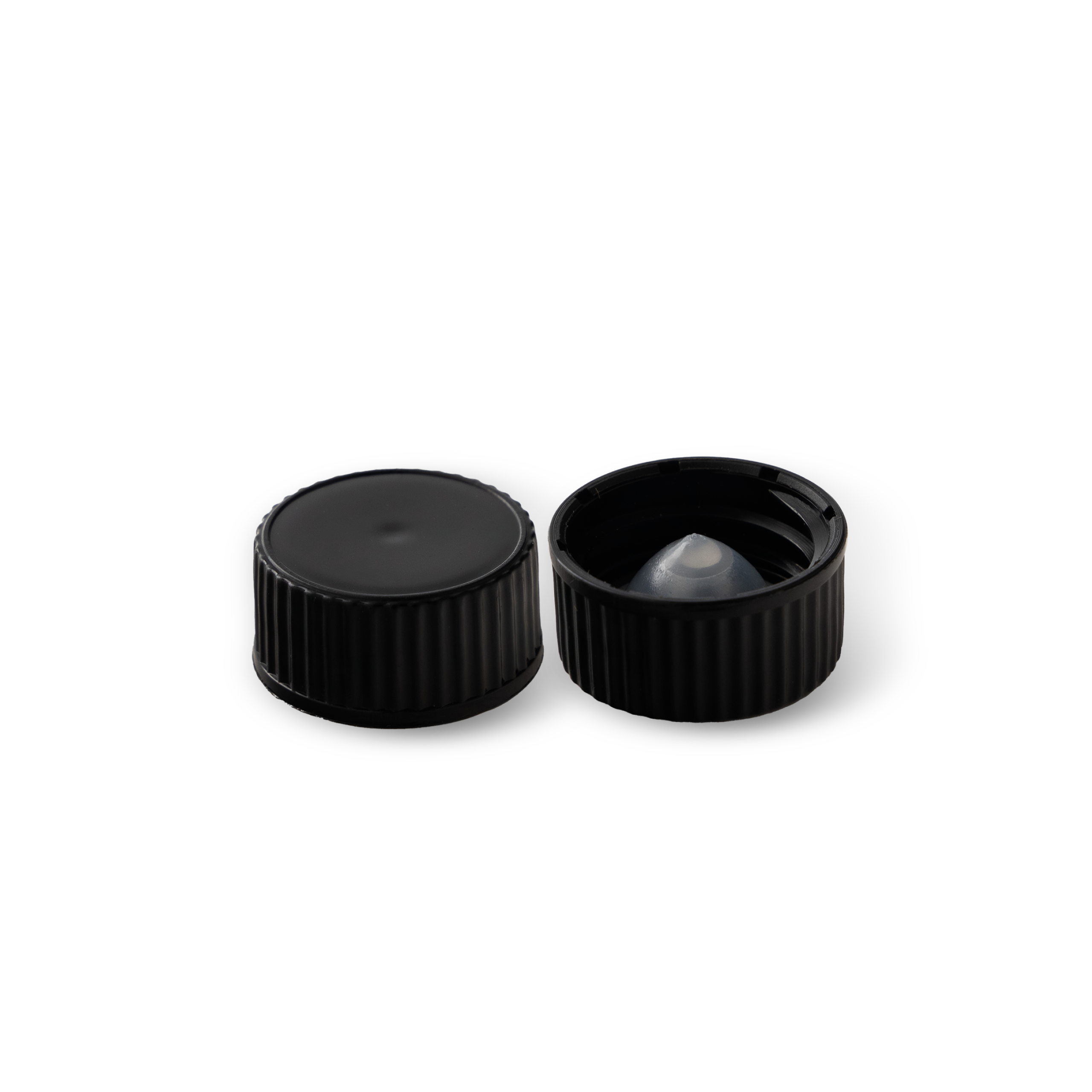 20-400 Black PP Cap with Polycone Liner