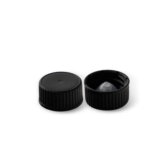 20-400 Black PP Cap with Polycone Liner