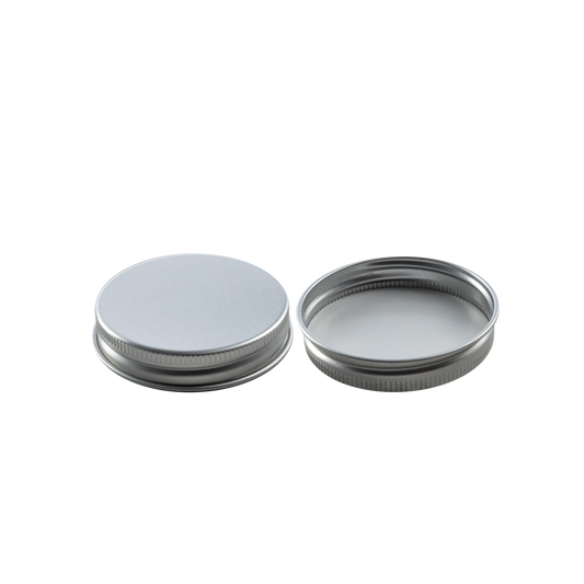 53-400 Silver Aluminum Lid With PE Liner - 24 Pack