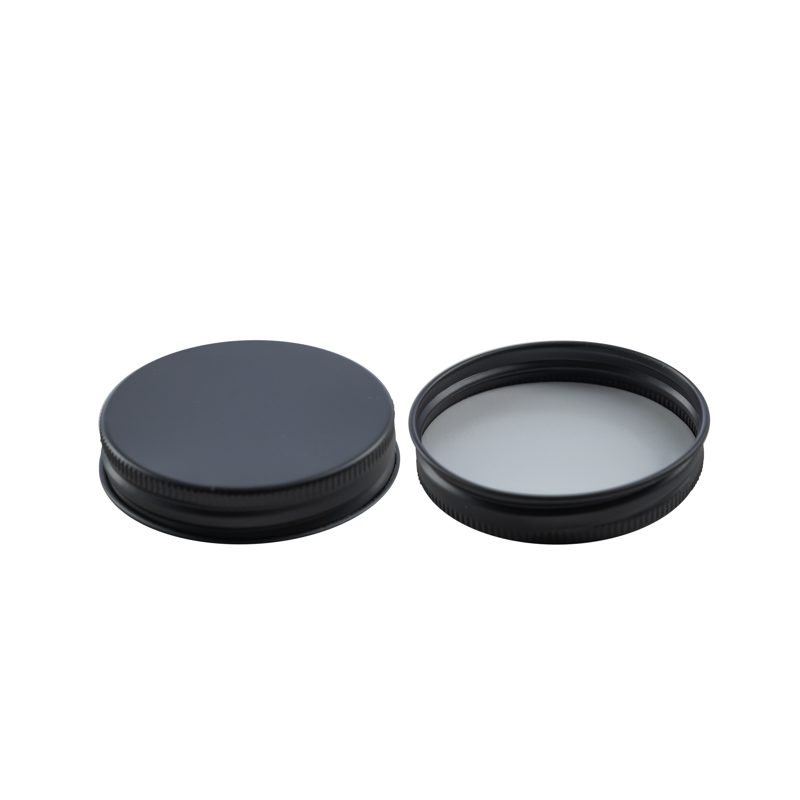 58-400 Black Aluminum Lid With PE Liner - Sample