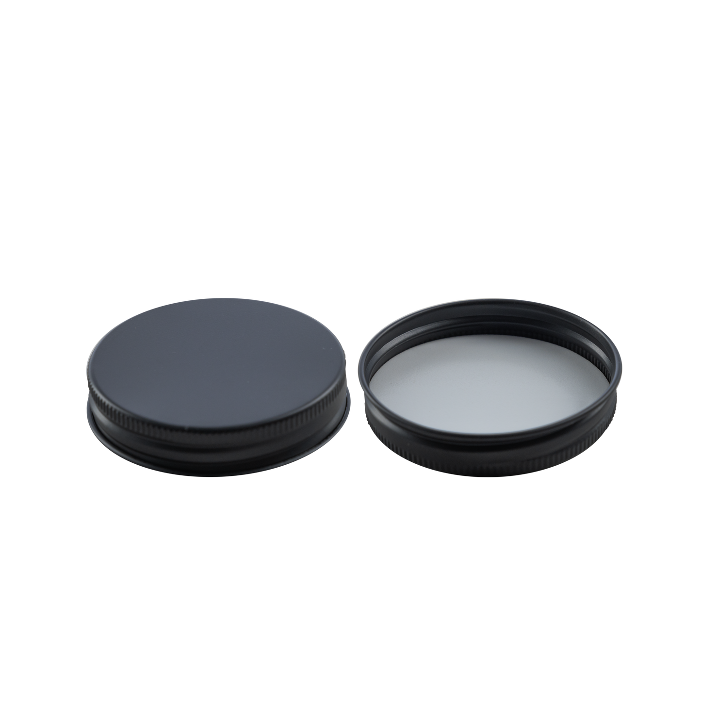 58-400 Black Aluminum Lid With PE Liner - Sample