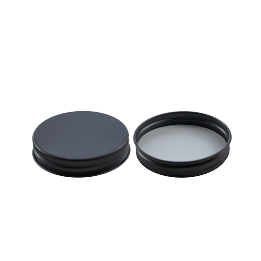 58-400 Black Aluminum Lid With PE Liner - Sample