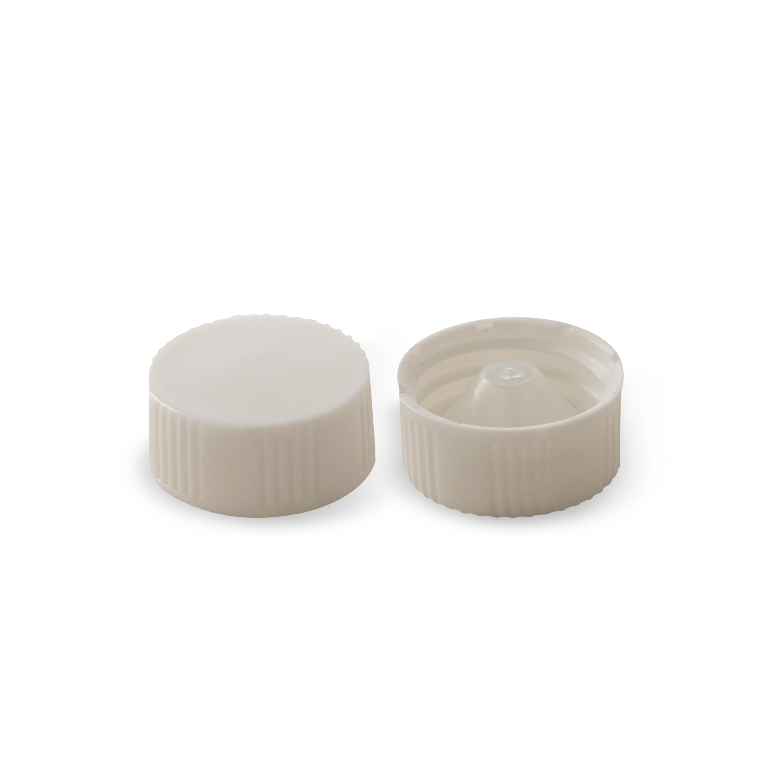 22-400 White PP Cap with Polycone Liner