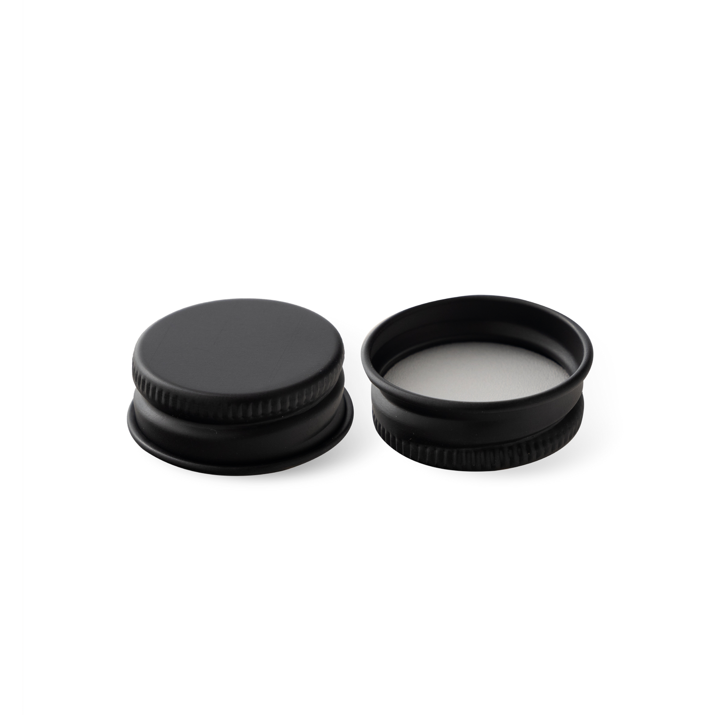 28-400 Black Aluminum Cap with PE Liner