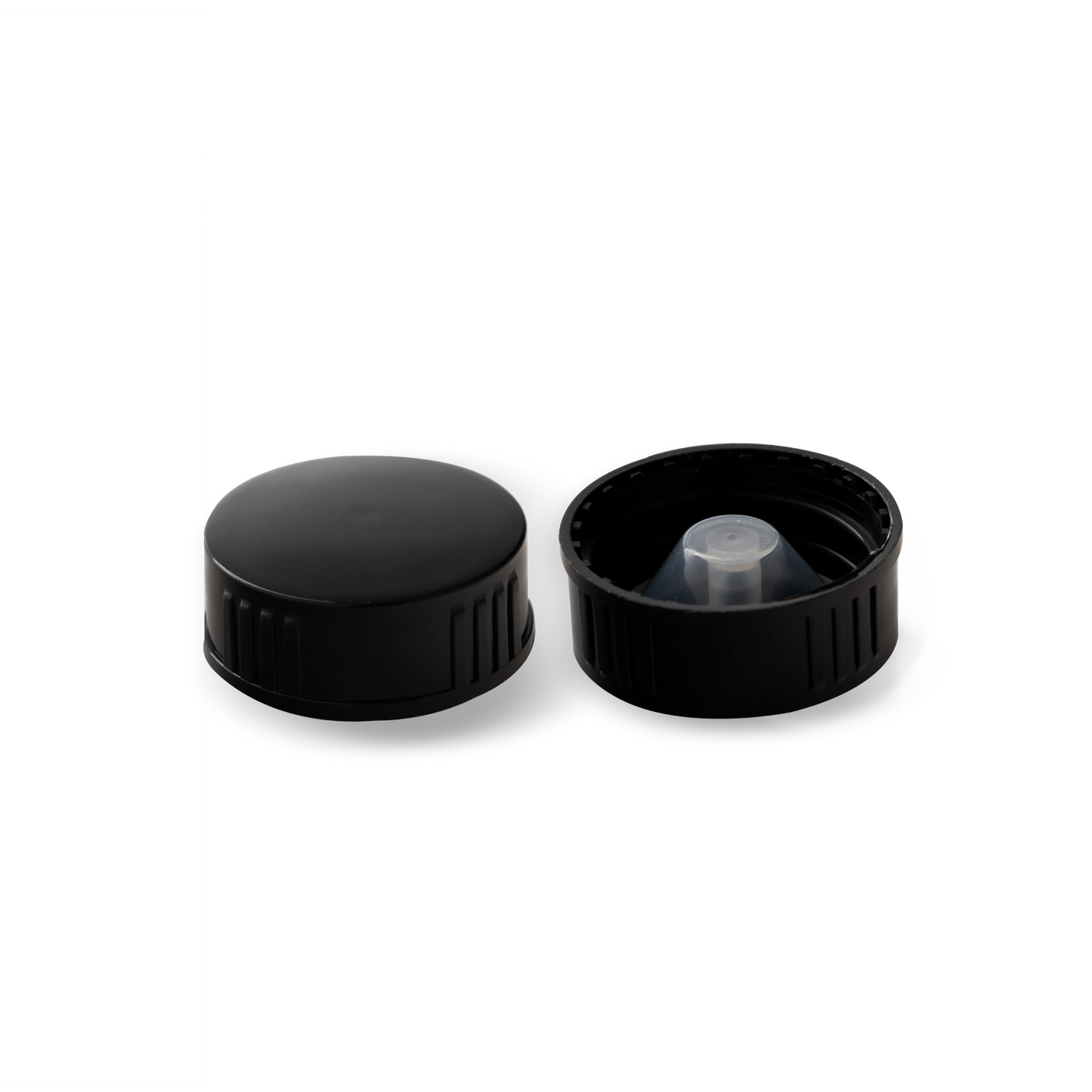 28-400 Black PP Cap with Polycone Liner - 6 Pack