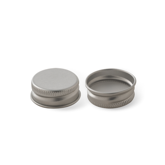 28-400 Silver Aluminum Cap with PE Liner