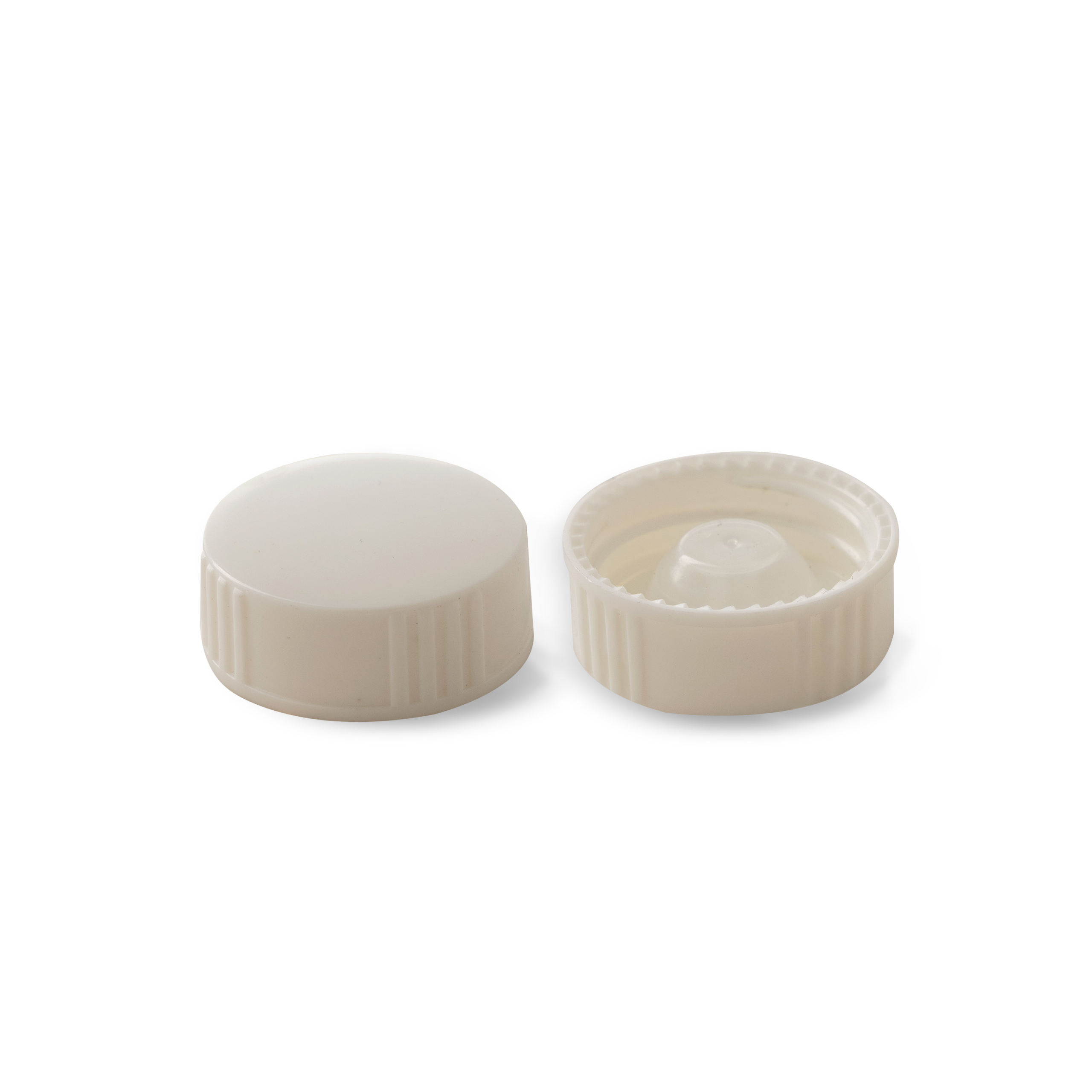 28-400 White PP Cap with Polycone Liner