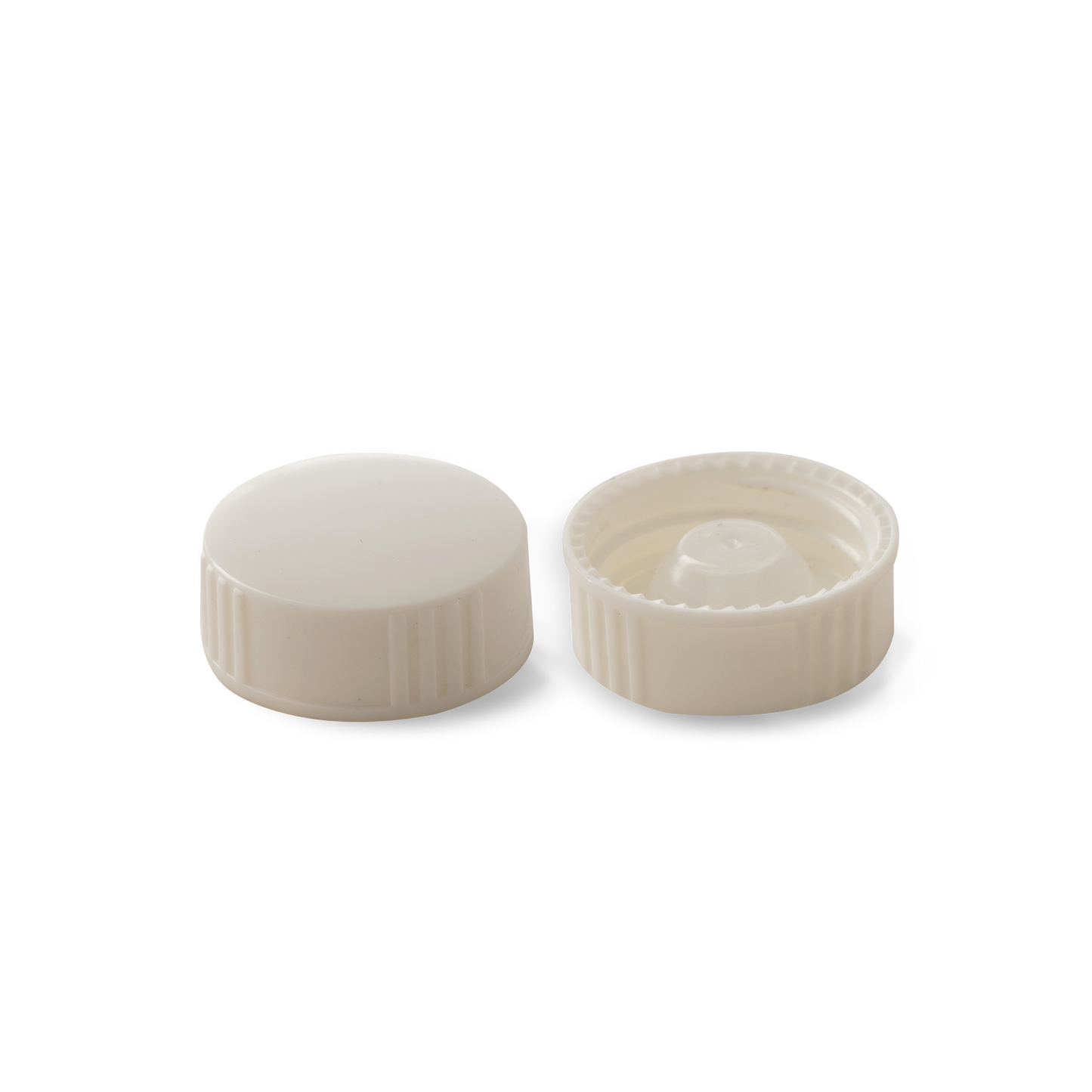 28-400 White PP Cap with Polycone Liner