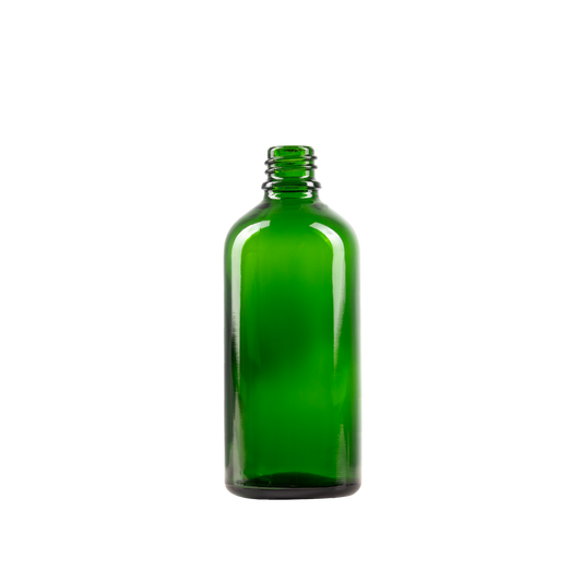 100 ml Green Glass Euro Bottle DIN 18 Neck Finish