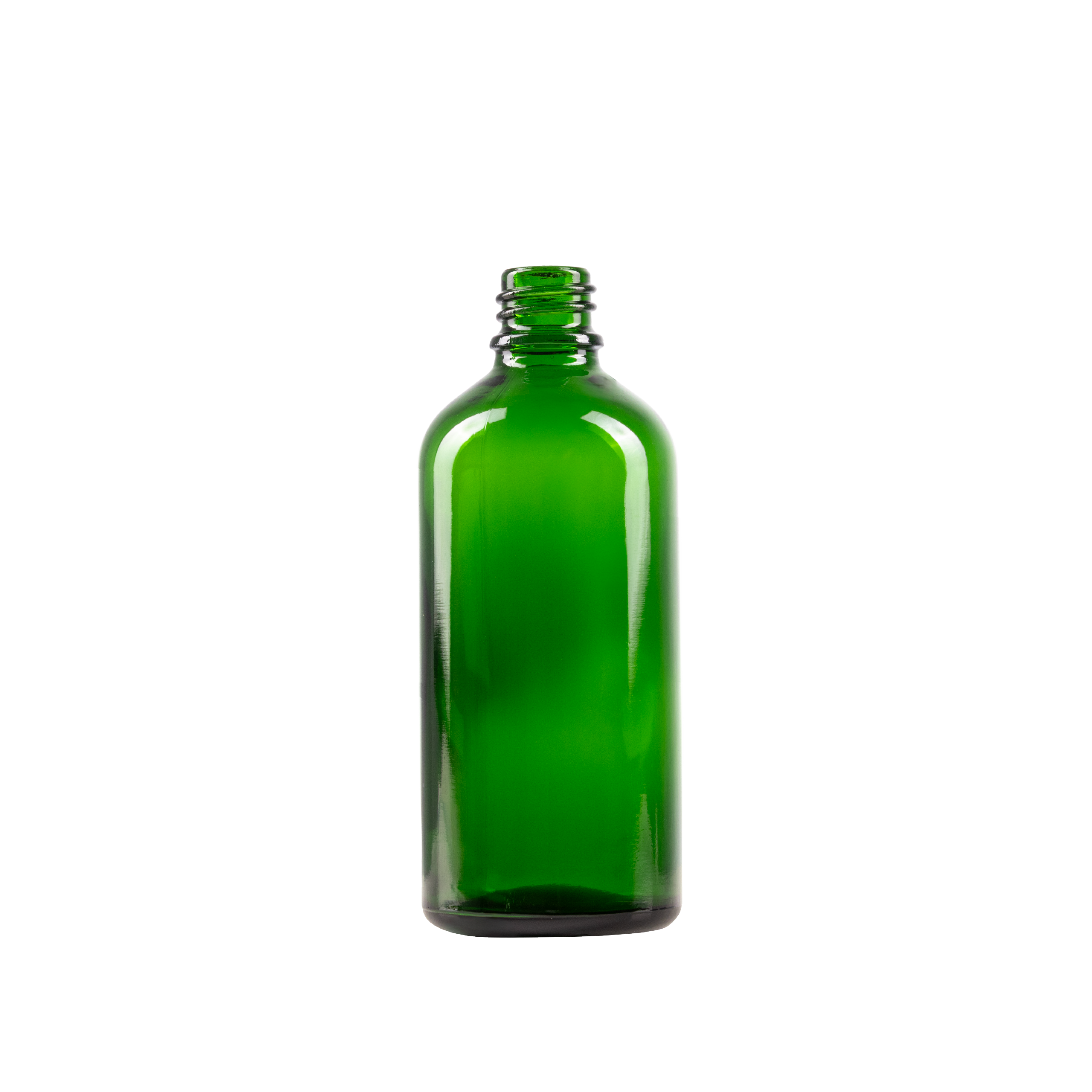100 ml Green Glass Euro Bottle DIN 18 Neck Finish
