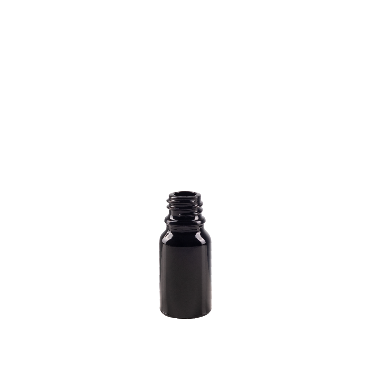 10 ml Black UV Glass Euro Bottle DIN 18 Neck Finish