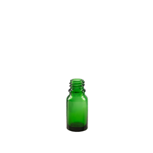 10 ml Green Glass Euro Bottle DIN 18 Neck Finish