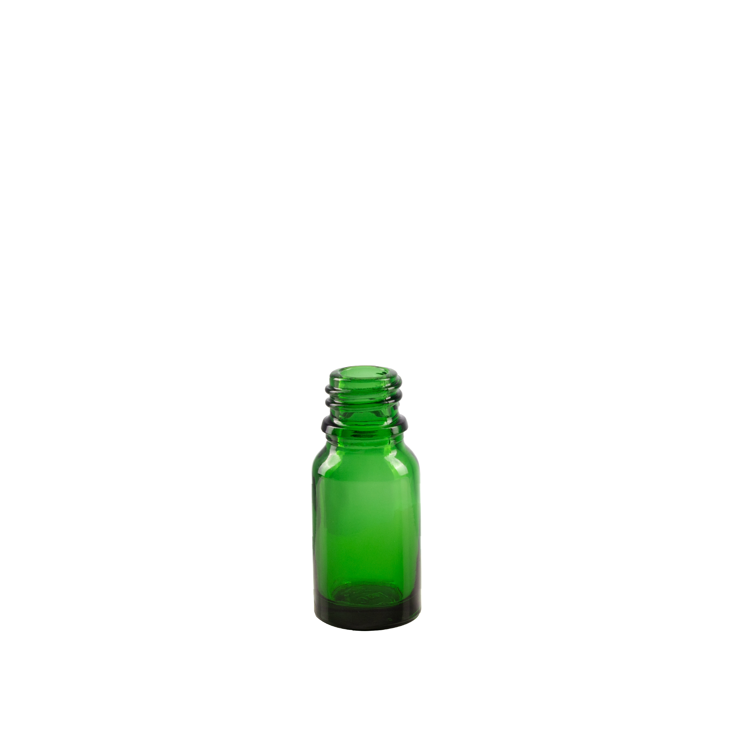 10 ml Green Glass Euro Bottle DIN 18 Neck Finish