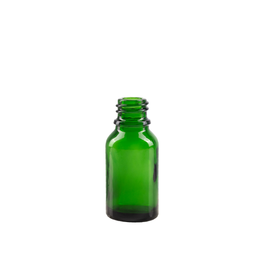 15 ml Green Glass Euro Bottle DIN 18 Neck Finish