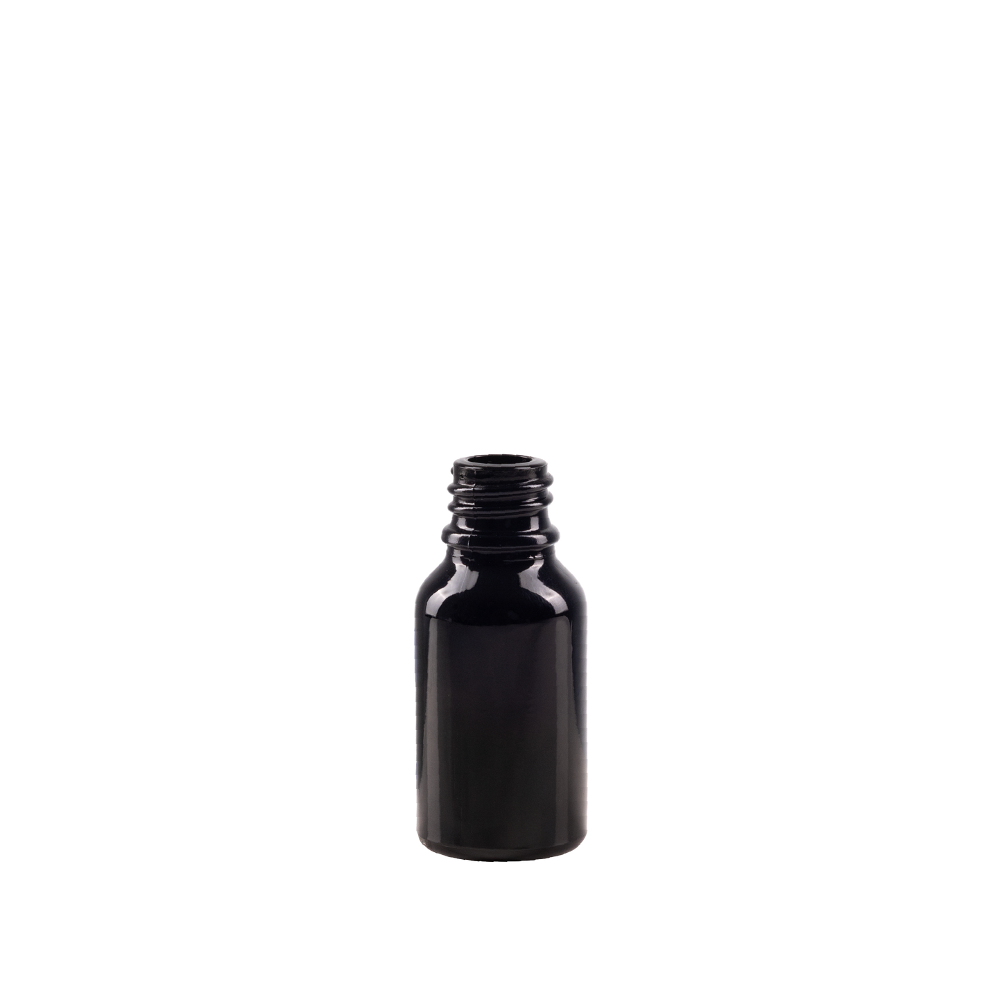 15 ml Black UV Glass Euro Bottle DIN 18 Neck Finish