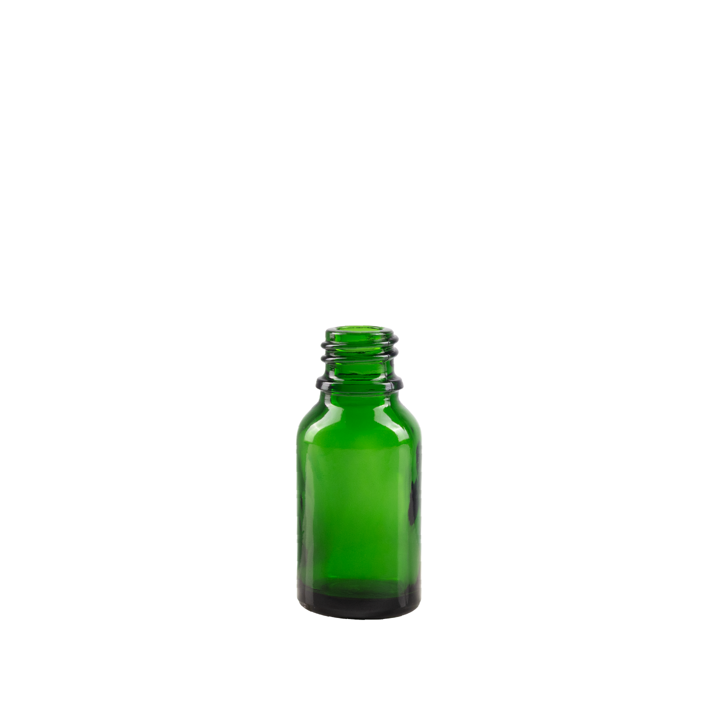 15 ml Green Glass Euro Bottle DIN 18 Neck Finish