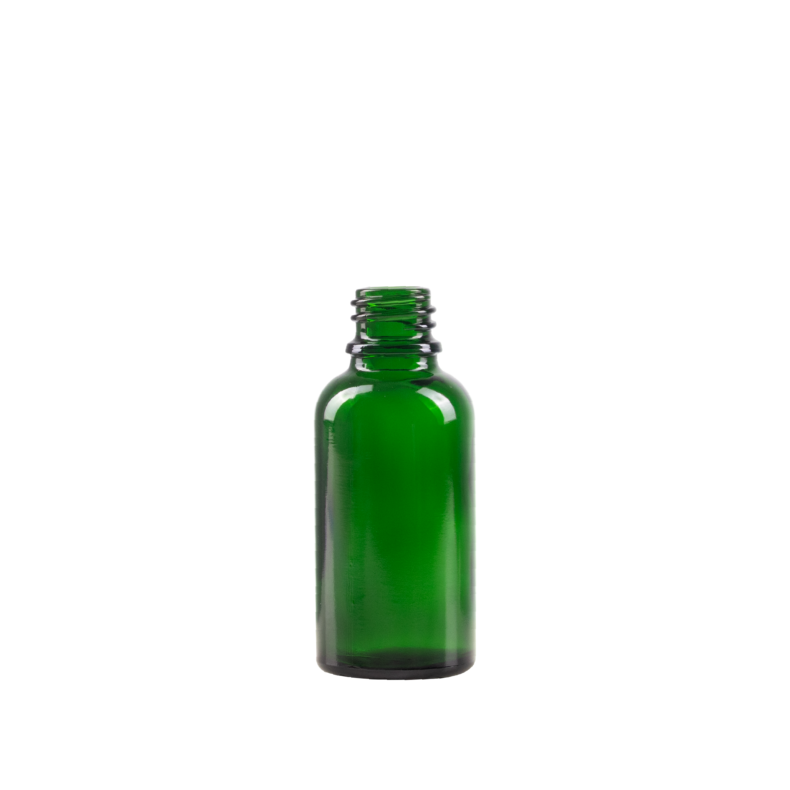 30 ml Green Glass Euro Bottle DIN 18 Neck Finish