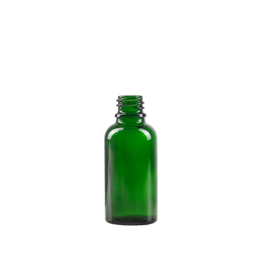 30 ml Green Glass Euro Bottle DIN 18 Neck Finish