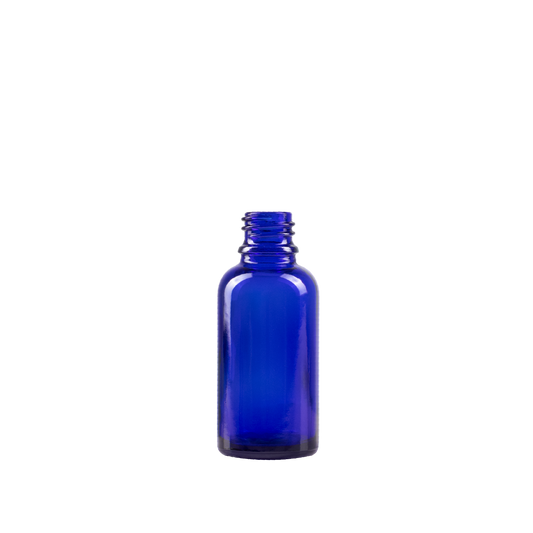 30 ml Blue Glass Euro Bottle DIN 18 Neck Finish