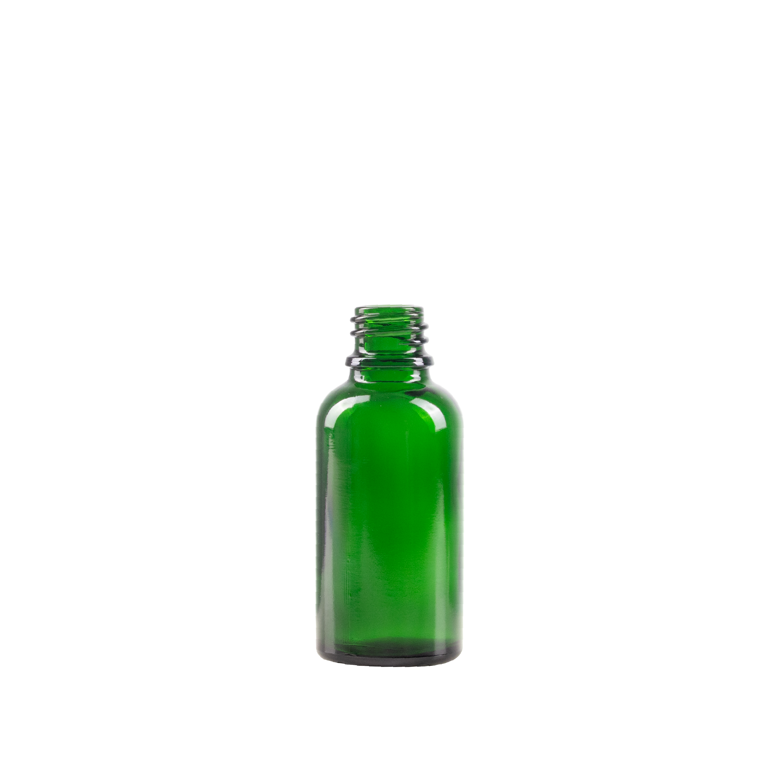 30 ml Green Glass Euro Bottle DIN 18 Neck Finish