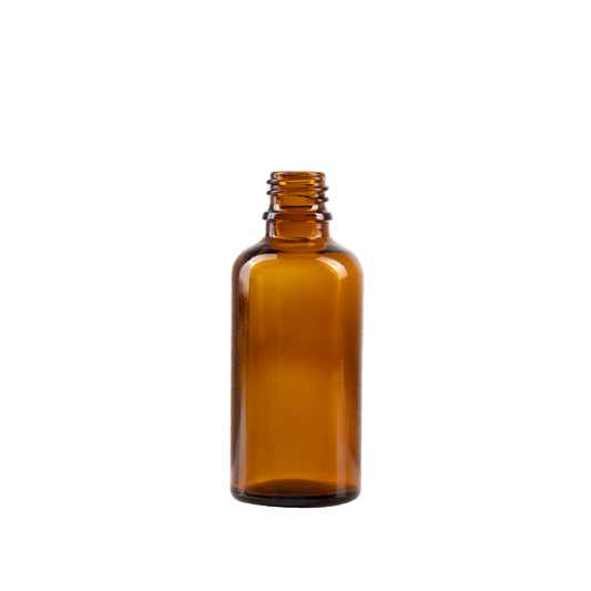 50 ml Amber Glass Euro Bottle DIN 18 Neck Finish