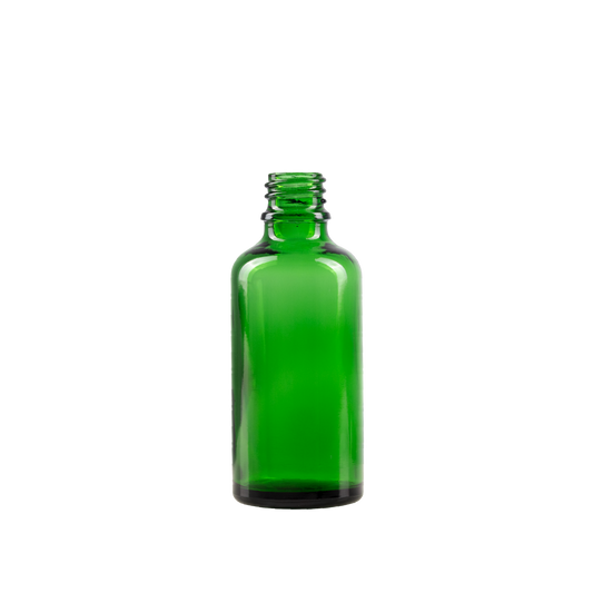 50 ml Green Glass Euro Bottle DIN 18 Neck Finish