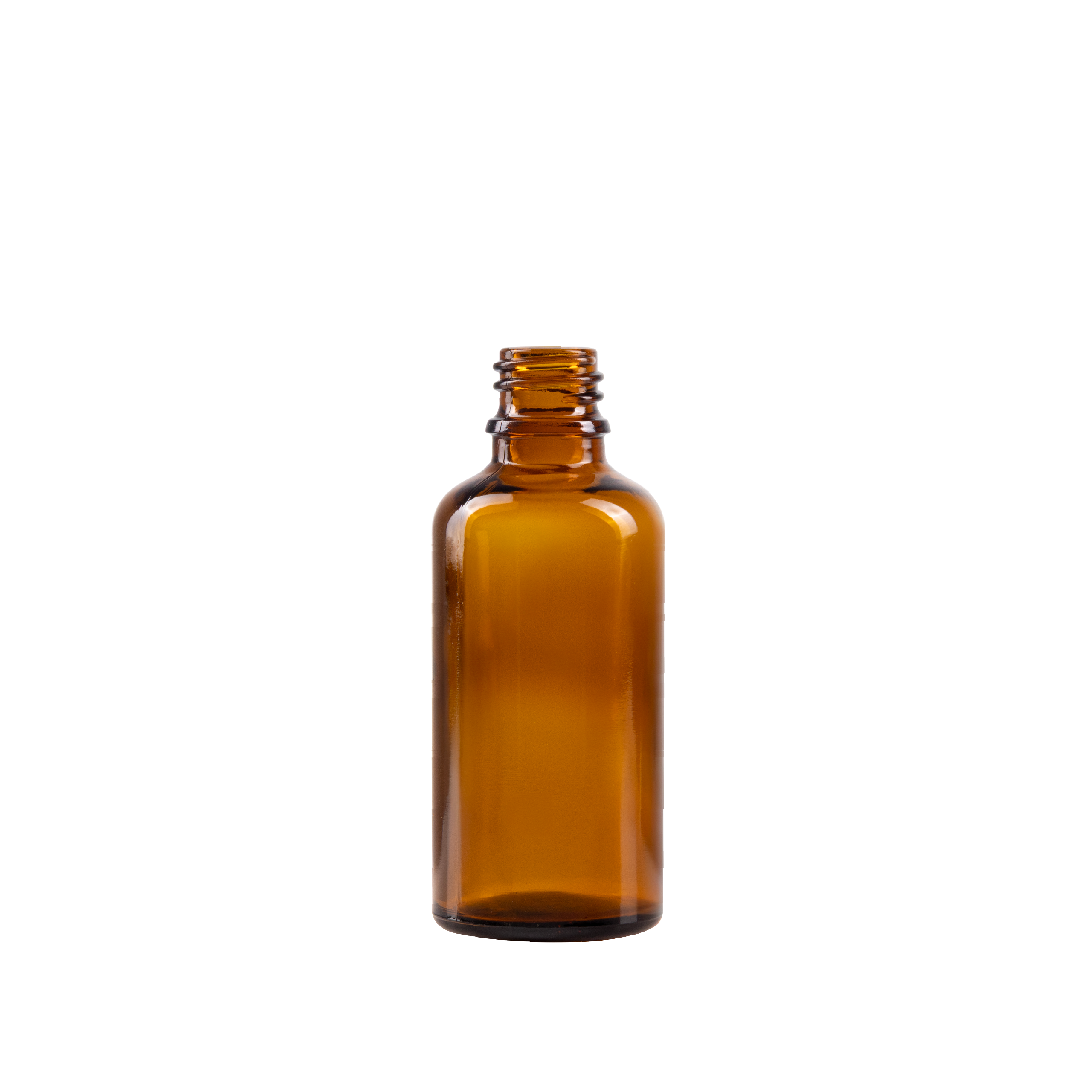 50 ml Amber Glass Euro Bottle DIN 18 Neck Finish