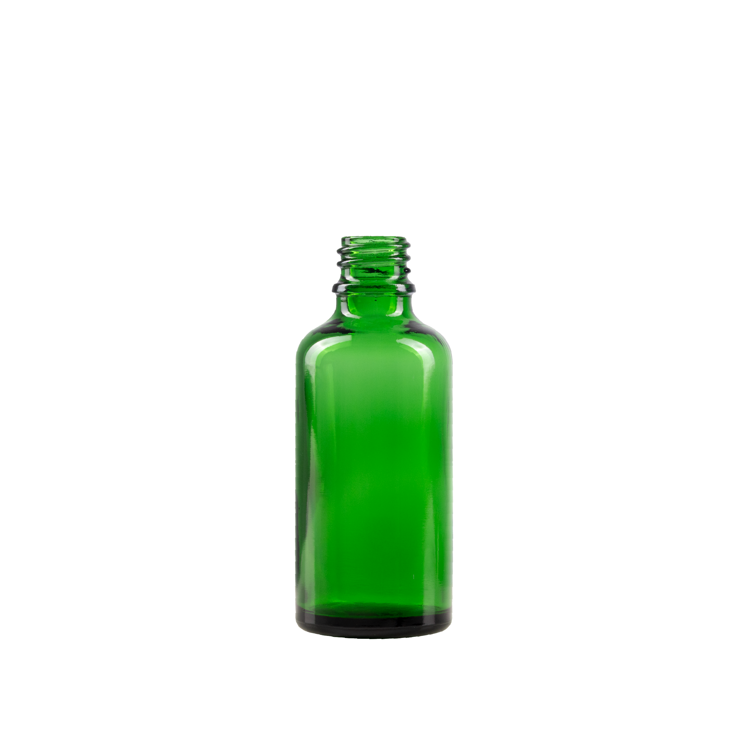 50 ml Green Glass Euro Bottle DIN 18 Neck Finish