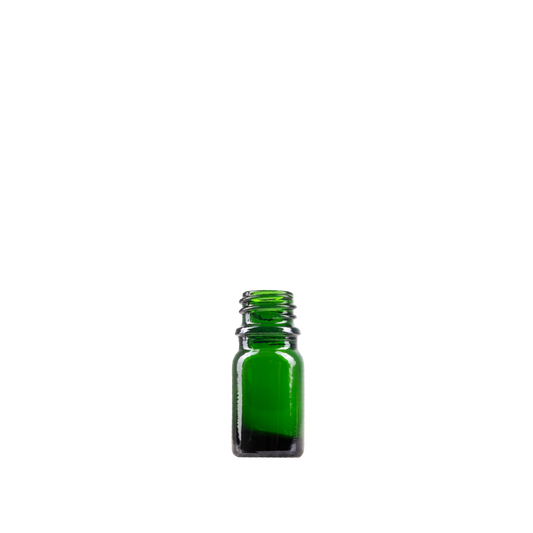 5 ml Green Glass Euro Bottle DIN 18 Neck Finish