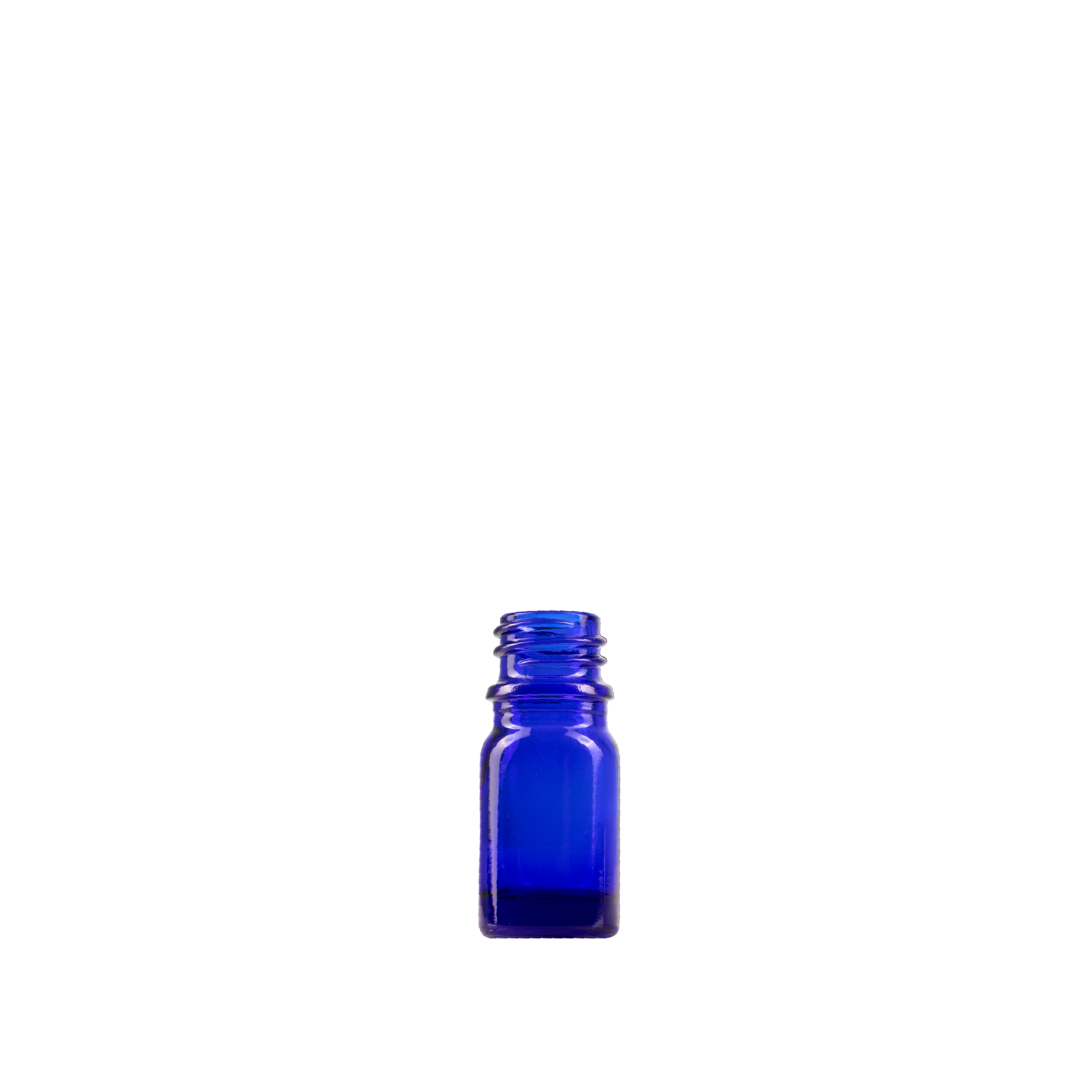 5 ml Blue Glass Euro Bottle DIN 18 Neck Finish