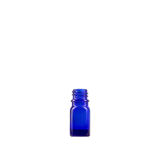 5 ml Blue Glass Euro Bottle DIN 18 Neck Finish