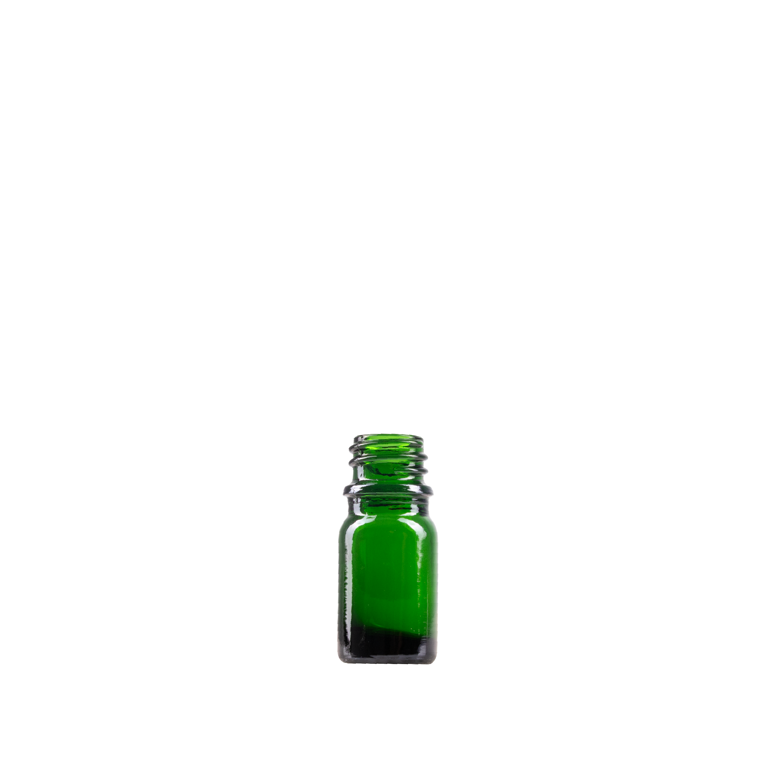 5 ml Green Glass Euro Bottle DIN 18 Neck Finish