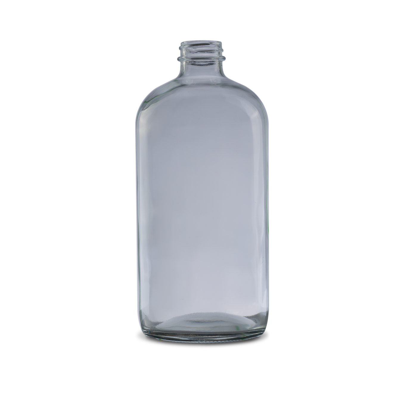 32 oz Clear Glass Boston Round Bottle 28400 Neck Finish The Bottle Depot