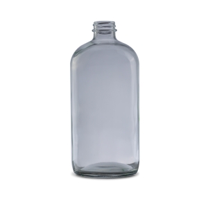 32 oz Clear Glass Boston Round Bottle 28-400 Neck Finish