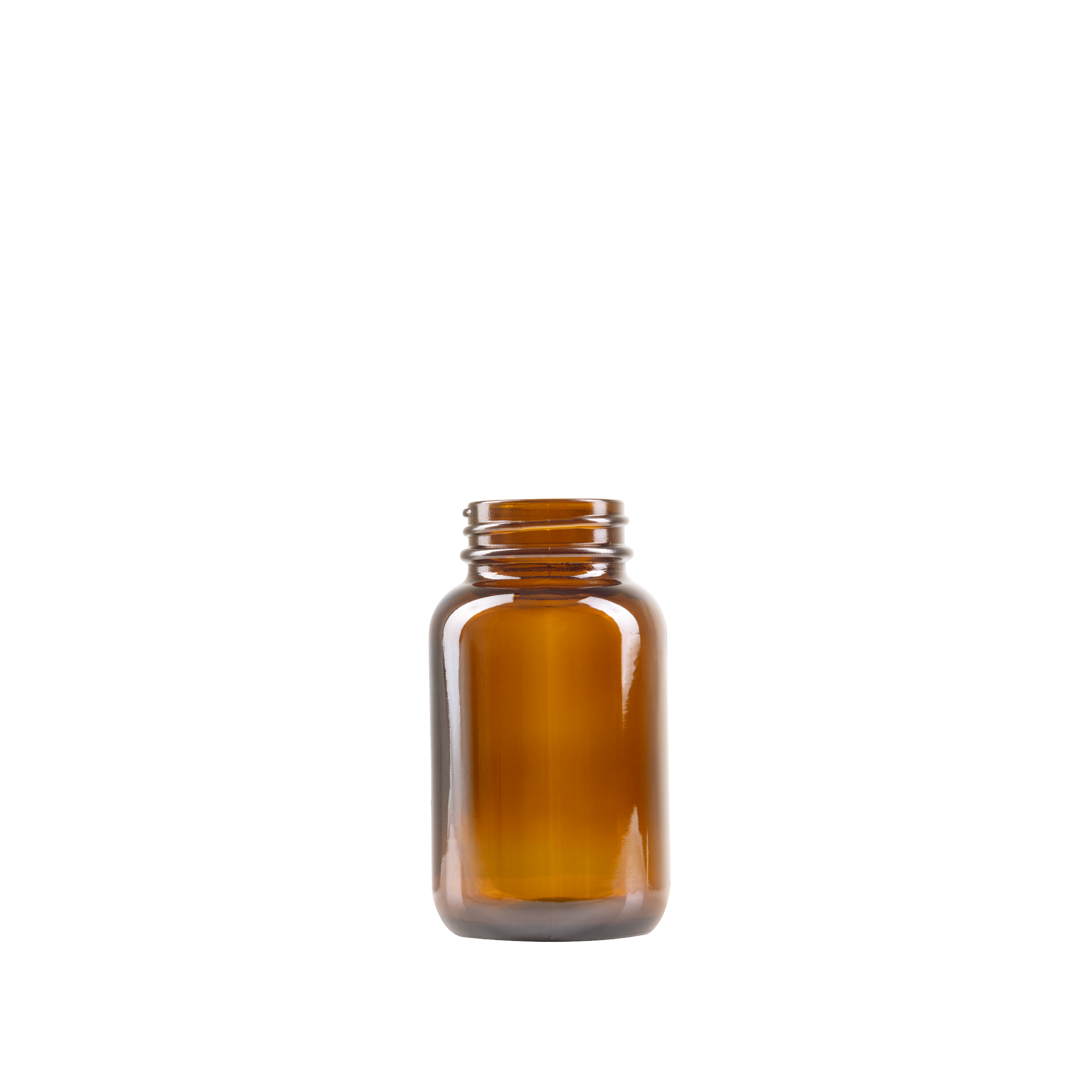 120 ml Amber Glass Packer Bottle 38-400 Neck Finish