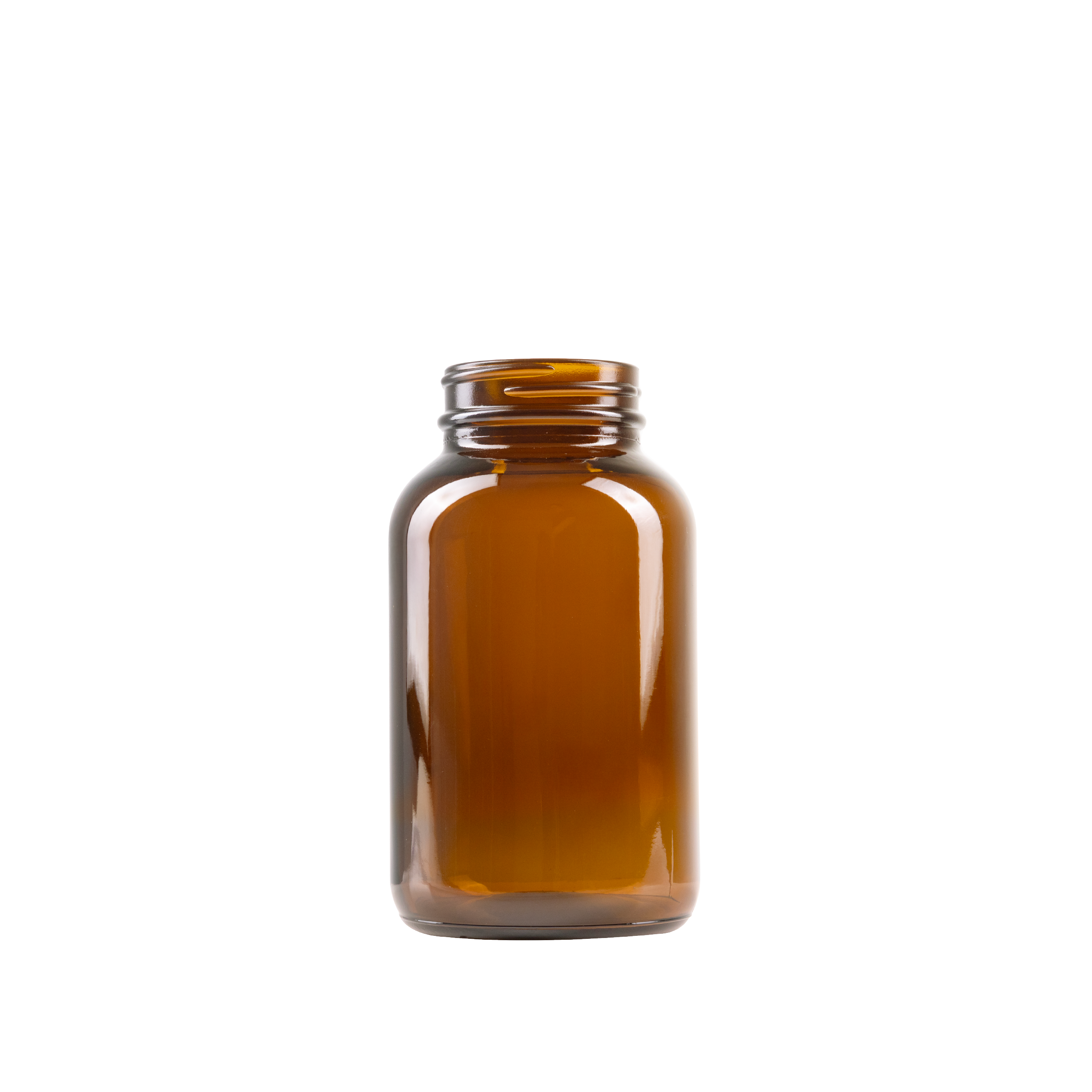 250 ml Amber Glass Packer Bottle 45-400 Neck Finish
