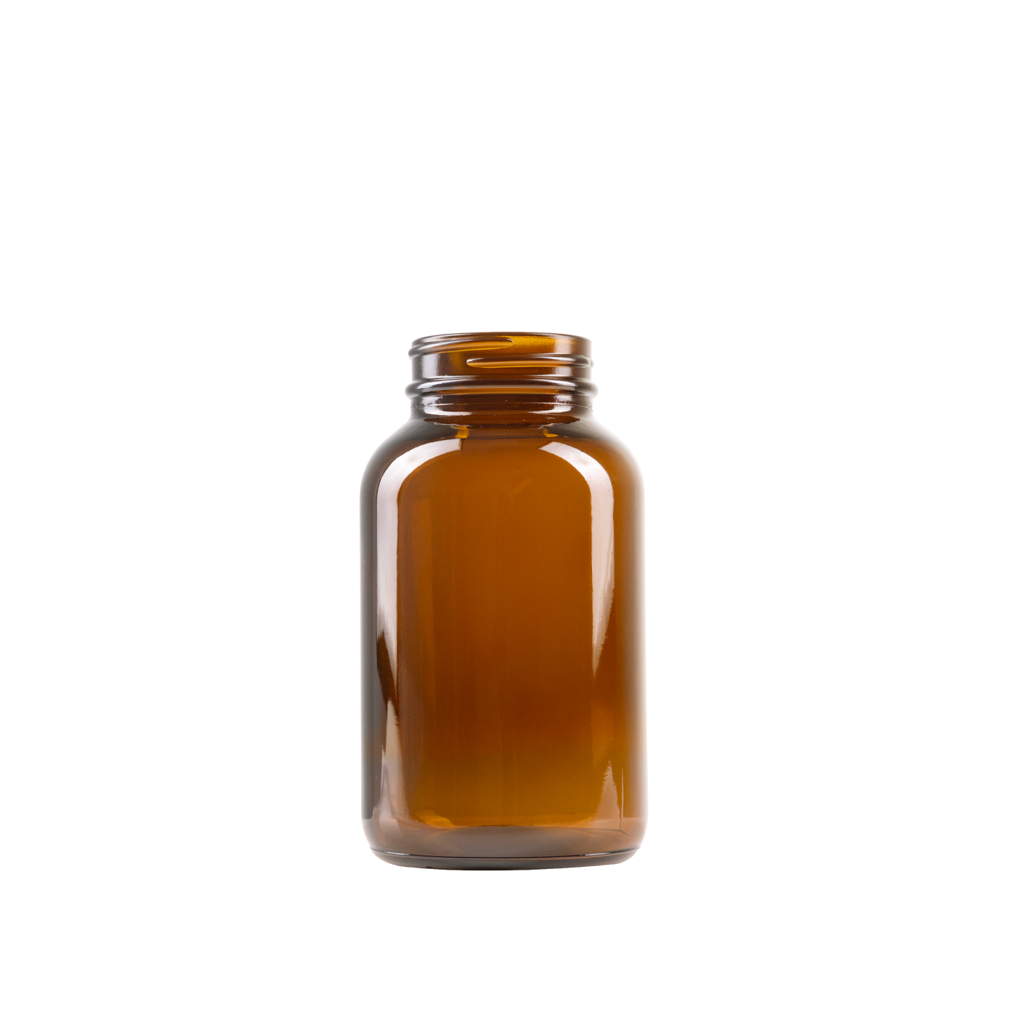 250 ml Amber Glass Packer Bottle 45-400 Neck Finish