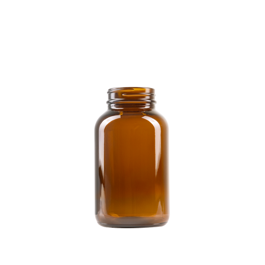 250 ml Amber Glass Packer Bottle 45-400 Neck Finish