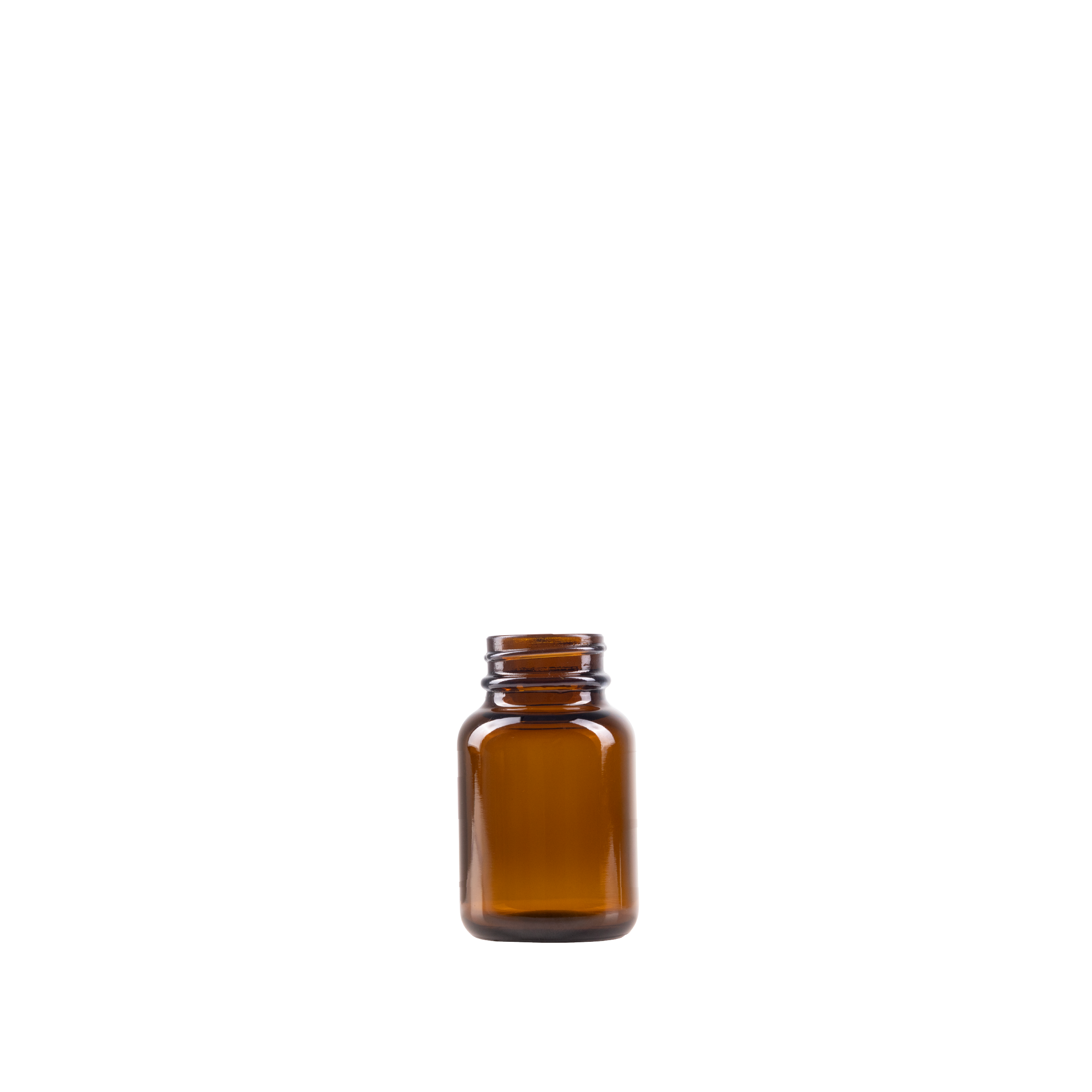 60 ml Amber Glass Packer Bottle 33-400 Neck Finish