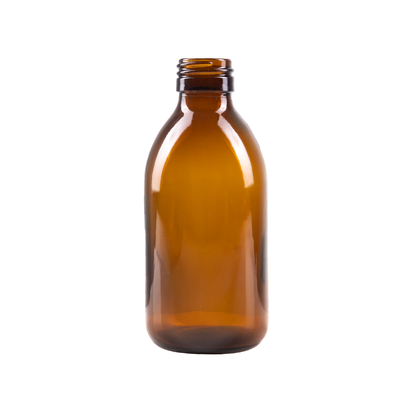 200 ml Amber Glass Syrup Bottle DIN 28 Neck Finish