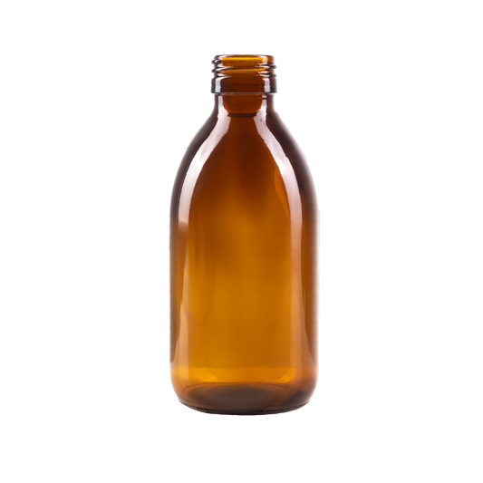 250 ml Amber Glass Syrup Bottle DIN 28 Neck Finish