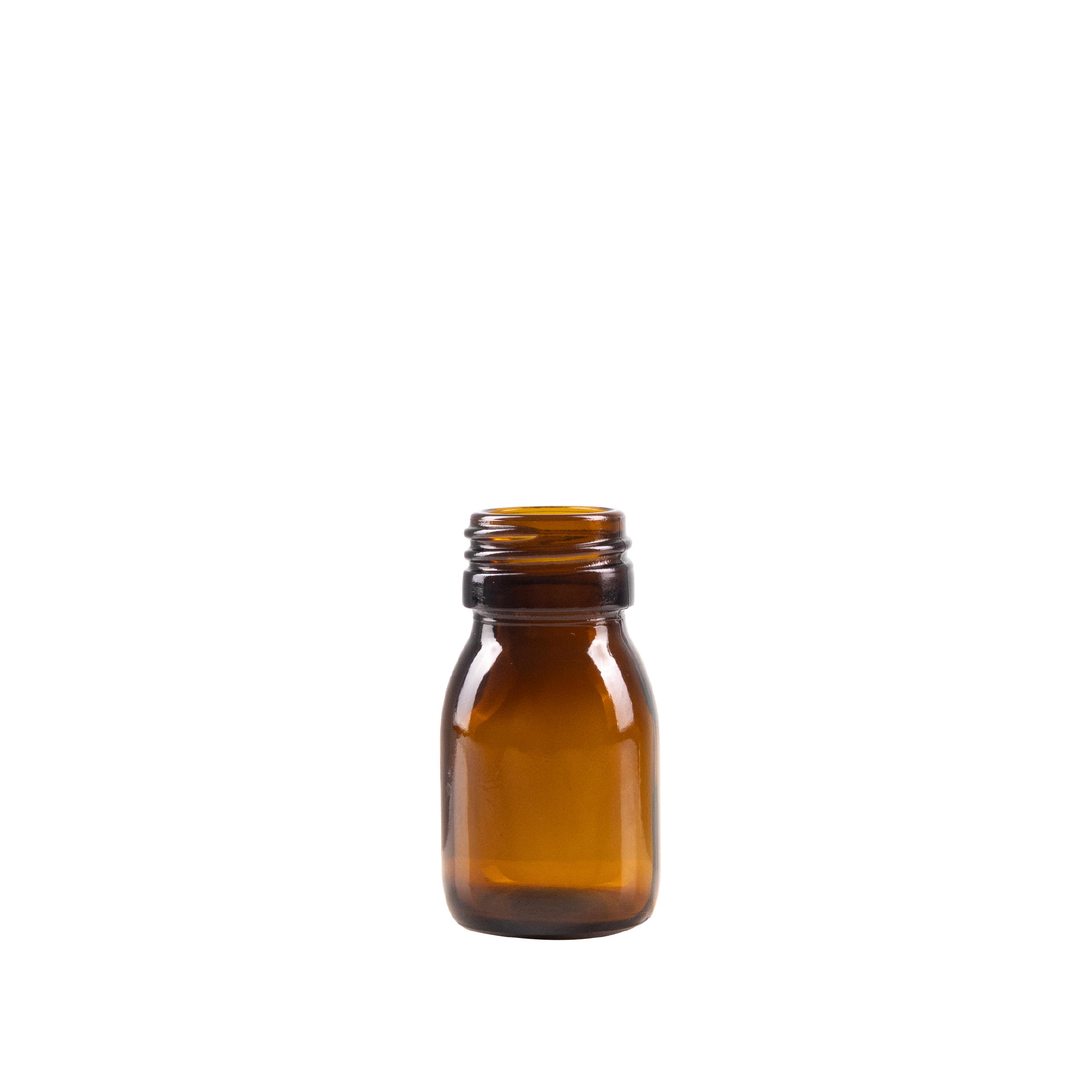 30 ml Amber Glass Syrup Bottle DIN 28 Neck Finish