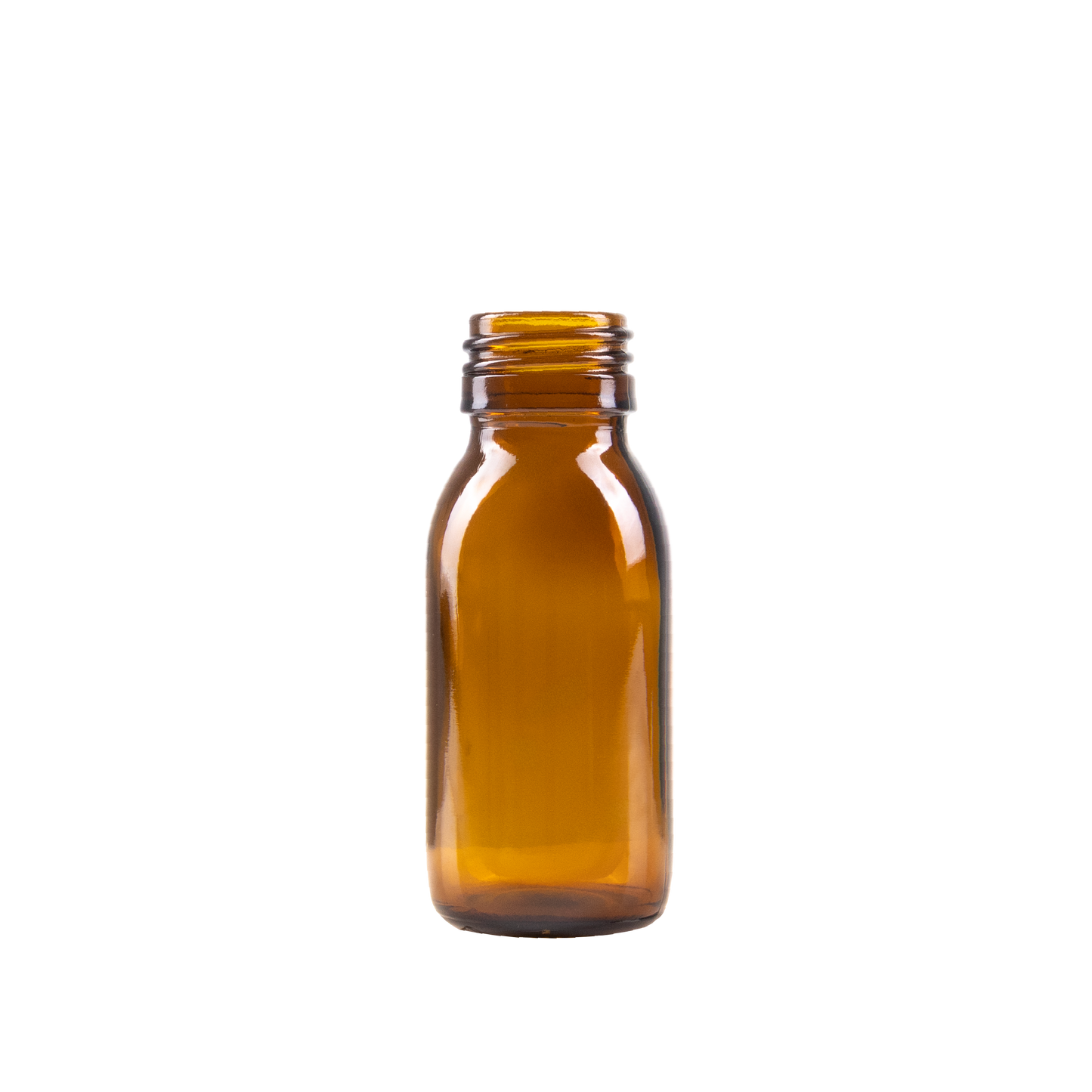 60 ml Amber Glass Syrup Bottle DIN 28 Neck Finish