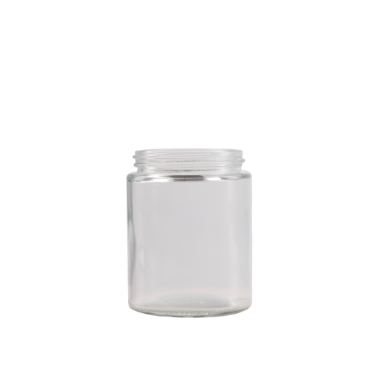 6 oz Clear Glass Straight-Sided Jar 54-410 Neck Finish