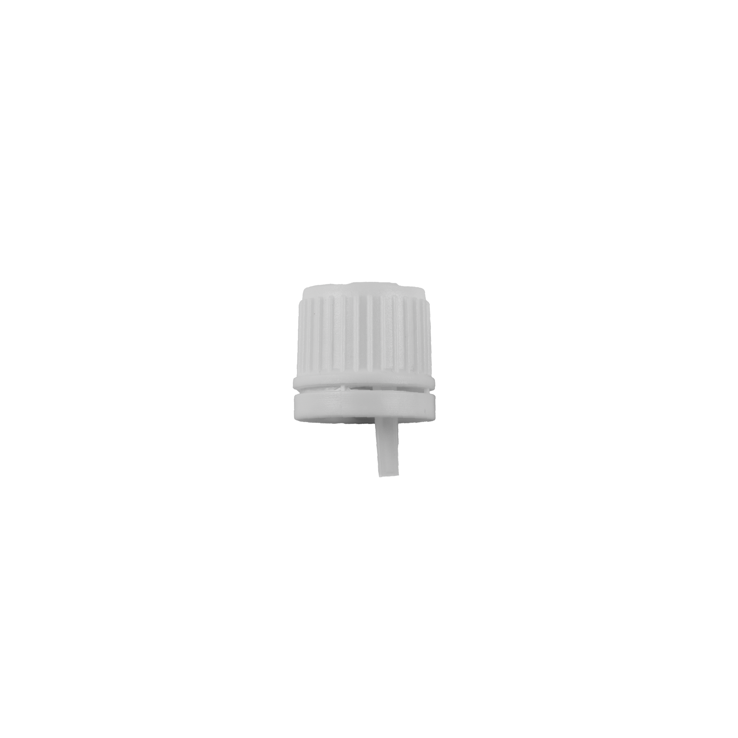 DIN 18 White HDPE Tamper Evident Dropper Cap