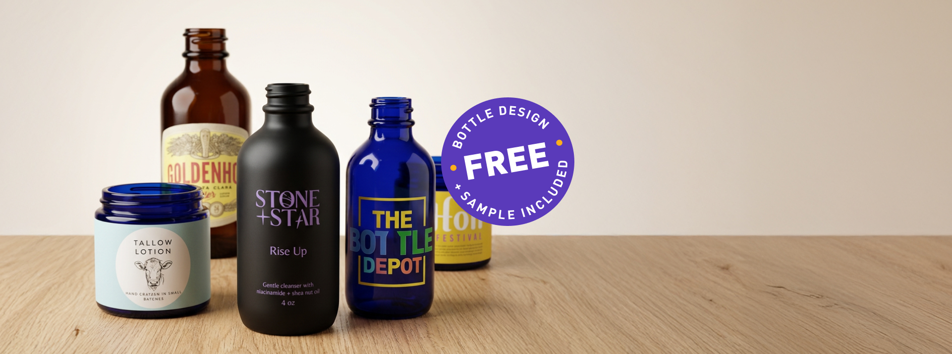 Fully Custom Printed Glass Bottles