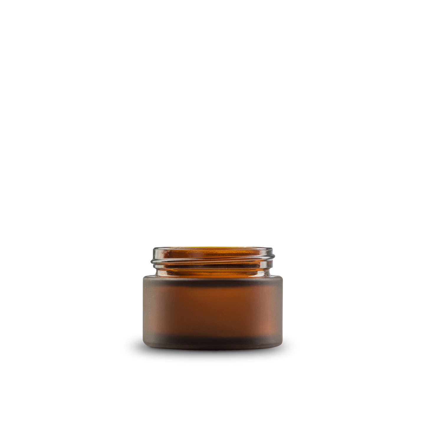 1 oz amber frosted glass jars are perfect for creams, balms, lotions and more.