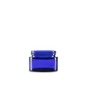 1 oz blue straight sided glass round jars that are perfect for a variety of uses including canning, bottling, and preserving.
