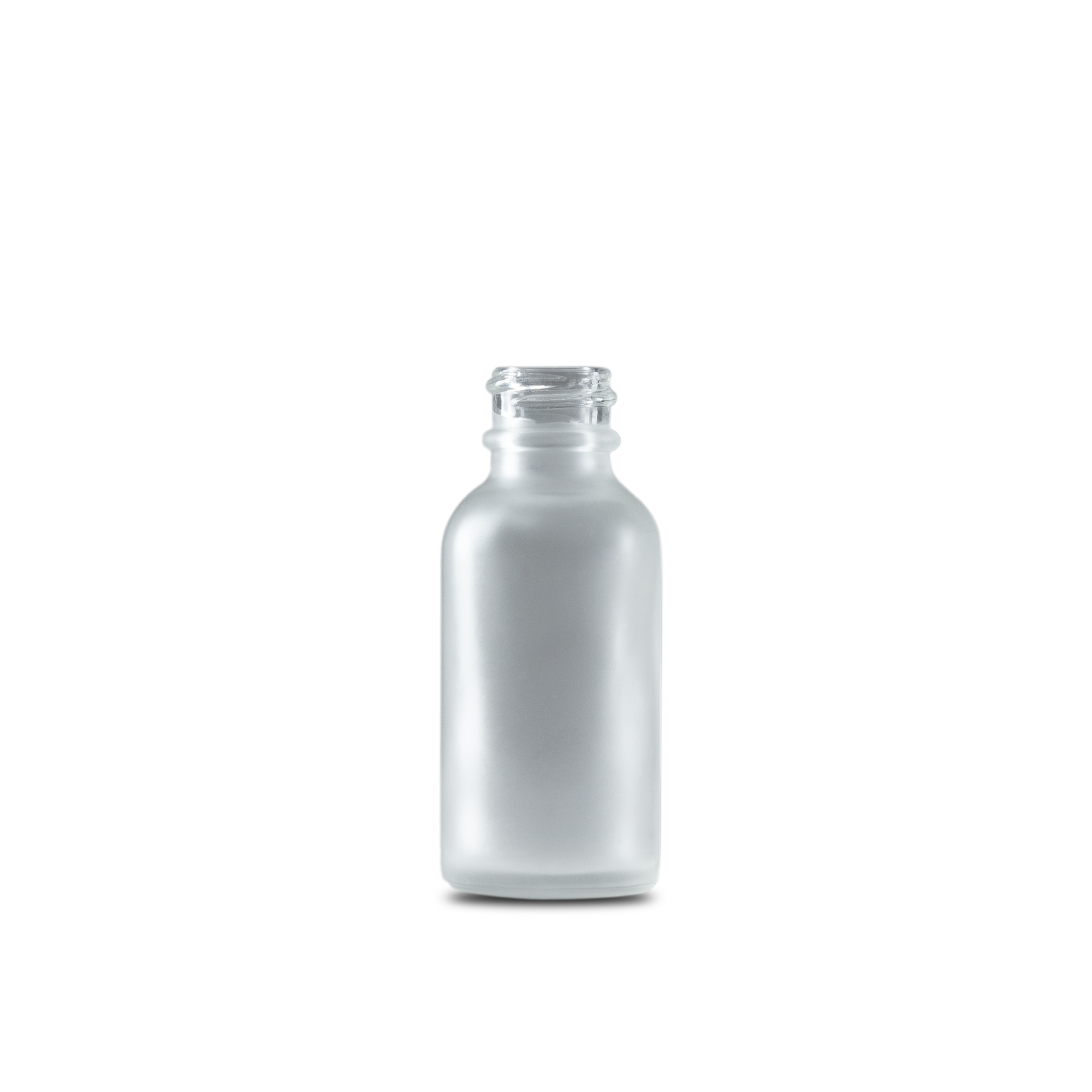 The Bottle Depot - 1 oz Clear Frosted Boston Round Glass Bottle