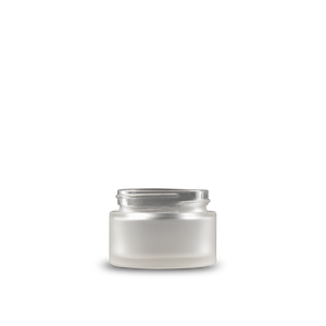 1 oz clear frosted glass jars is not only attractive but it also protects the product from light and helps extend the shelf life.